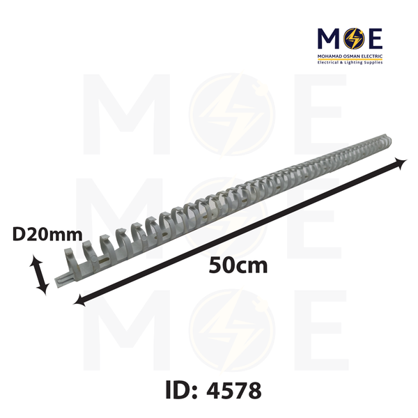 Arnocanali Vk-Flexible wiring Duct with adhesive D20 | 20mmx50cm V20R | مسطرة مجراية مخرمة للكابلات للتابلو