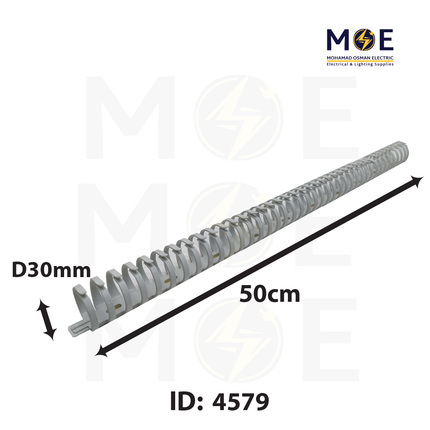 Arnocanali Vk-Flexible wiring Duct with adhesive D30 | 30mmx50cm V30R | مسطرة مجراية مخرمة للكابلات للتابلو