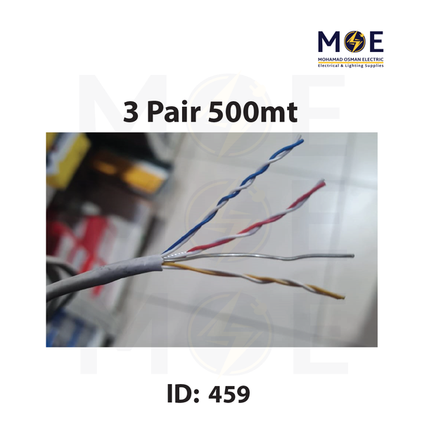 Liban Cables Indoor Telephone Cable 3 Pair 500mt | LIBTEL 3x2x0.5mm | كابل تلفون مبروم