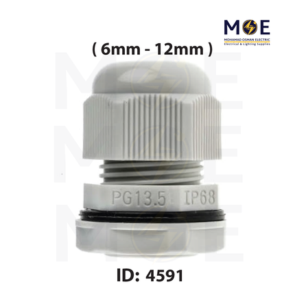 Arnocanali Cable Gland IP68 With Locknet PG13.5 ( 6mm - 12mm ) | 124P1301BE | برس اتوب للكابل