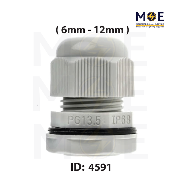 Arnocanali Cable Gland IP68 With Locknet PG13.5 ( 6mm - 12mm ) | 124P1301BE | برس اتوب للكابل