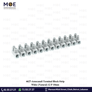 arnocanali Terminal Block / Strip Natural 12 Poles 10mm | B110 | جنكسيون ابيض