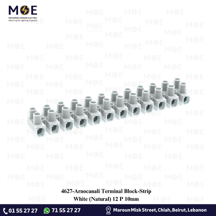 arnocanali Terminal Block / Strip Natural 12 Poles 10mm | B110 | جنكسيون ابيض