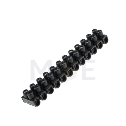 arnocanali Terminal Block / Strip Black 12 Poles 25mm | B2125 | جنكسيون اسود