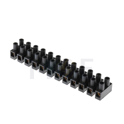 arnocanali Terminal Block / Strip Black 12 Poles 4mm | B2104 | جنكسيون اسود