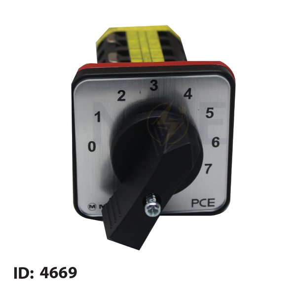 Merz Step Switch With 0 Side Position 1-7 1P 32A 64x64 | MZ 0647040976 | مفتاح سلفرتور