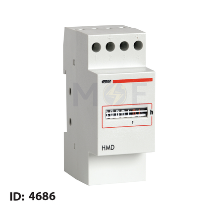Vemer Modular Hour Meter 230V AC 1/10h 2module | HMD-230-VP749600 | عداد ساعات على سكة