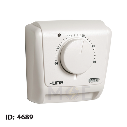 Vemer Wall Mount Mechanical Thermostat KLIMA 3L Heating/Cooling White 5-30 °C | KLIMA 3 | ترموستات حرارة ابيض