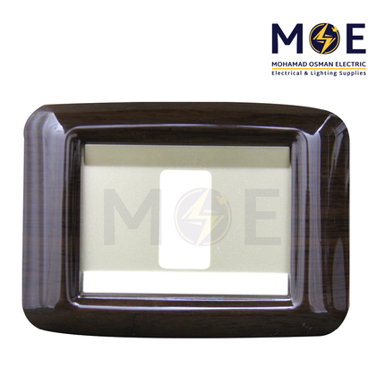 Abbas Haydi Cover Plate Gold Matt*Wooden Delux Gloss 1module | 3000-13-HYD-ADP | بلاك مفرد هايدي ذهبي مات على خشبي فاخر لميع مع ادبتر