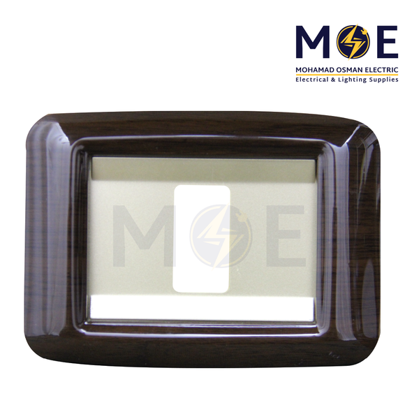 Abbas Haydi Cover Plate Gold Matt*Wooden Delux Gloss 1module | 3000-13-HYD-ADP | بلاك مفرد هايدي ذهبي مات على خشبي فاخر لميع مع ادبتر