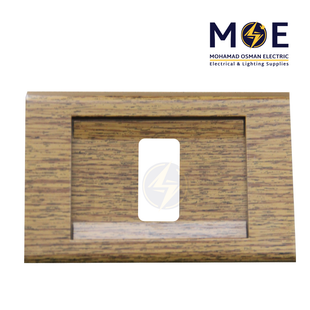 Abbas Margo Cover Plate Brown Aro*Brown Aro 1module | 2900-25-MRG-ADP | بلاك مفرد مارجوبني ارو على بني ارو مع ادبتر