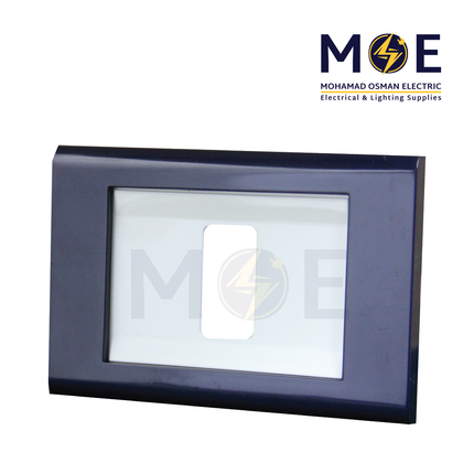 Abbas Margo Cover Plate White*Blue 1module | 2900-14-MRG-ADP | بلاك مفرد مارغو ابيض على كحلي فاتح مع ادبتر