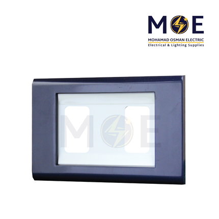 Abbas Margo Cover Plate White*Blue 2module | 2900-14-MRG-ADP | بلاك مجوز مارغو ابيض على كحلي فاتح مع ادبتر