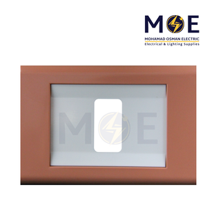 Abbas Margo Cover Plate White*Dark Simon 1module | 2900-16-MRG-ADP | بلاك مفرد مارغو ابيض على سيمون غامق مع ادبتر