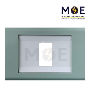 Abbas Margo Cover Plate White*Pistach 1module | 2900-17-MRG-ADP | بلاك مفرد مارغو ابيض على فستقي مع ادبتر