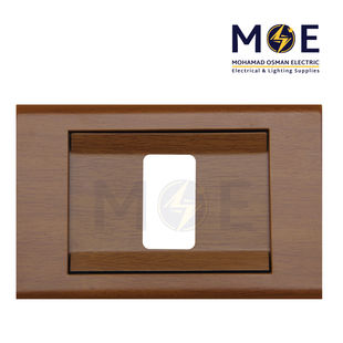Abbas Margo Cover Plate Wooden Cherry*Wooden Cherry 1module | 2900-02-MRG-ADP | بلاك مفرد مارجو خشبي كرزي على خشبي كرزي مع ادبتر