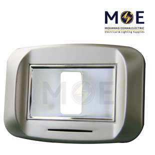Abbas Mirna Cover Plate Gold*Gold 1module | 2400-04-MRN-ADP | بلاك مفرد ميرنا ذهبي ناشف على ذهبي لميع مع ادبتر