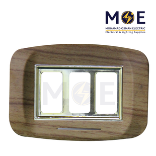 Abbas Mirna Cover Plate Gold*Zan Matt 3module | 2400-09-MRN-ADP | بلاك مثلث ميرنا ذهبي على زان مات مع ادبتر