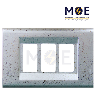 Abbas Nova Cover Plate Silver Stars 3module | 2201-08-NOV | بلاك مثلث نجوم فضي