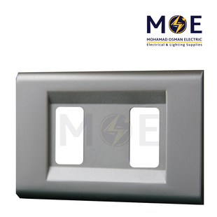 Abbas Nova Cover Plate Stainless 2module | 2201-06-NOV | بلاك مجوز ستانلس