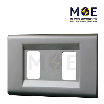 Abbas Nova Cover Plate Stainless 2module | 2201-06-NOV | بلاك مجوز ستانلس