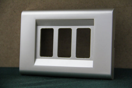 Abbas Nova Cover Plate Stainless 3module | 2201-06-NOV | بلاك مثلث ستانلس