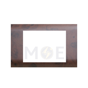 Abbas/ Legrand Sama Cover Plate Abanos Delux Matt 3module | 3300-03-SMA | بلاك مثلث سما بني ناشف ابانوس فاخر مات