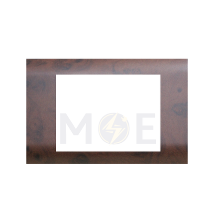 Abbas/ Legrand Sama Cover Plate Abanos Delux Matt 3module | 3300-03-SMA | بلاك مثلث سما بني ناشف ابانوس فاخر مات