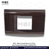 Abbas/ Legrand Sama Cover Plate Dark Wooden Gloss 2module | 3300-04-SMA | بلاك مجوز سما خشبي غامق بني محروق لميع