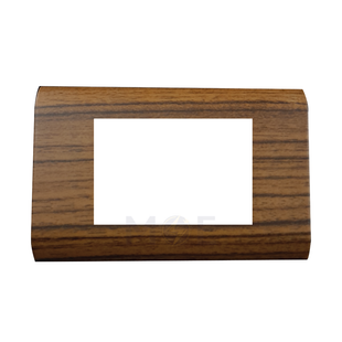Abbas/ Legrand Sama Cover Plate Zann Matt 3module | 3300-05-SMA | بلاك مثلث سما خشبي جوزي ناشف زان مات