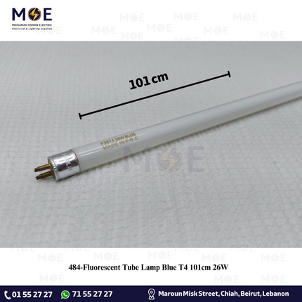 Fluorescent Tube Lamp Blue T4 101cm 26W | لمبة فلورسنت تيوب ازرق