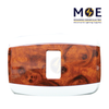Abbas Yasmin Cover Plate Wooden Light Gloss*White 1module | 2500-07-ysn-ADP | بلاك مفرد خشبي فاتح لميع على ابيض مع ادبتر