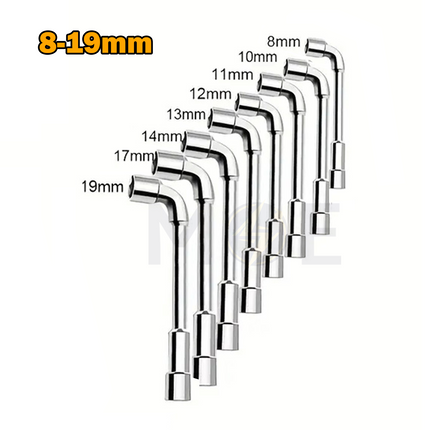 Facom Industrial L-Angled Socket Wrench Industrial Set 8Pcs 8-19mm
