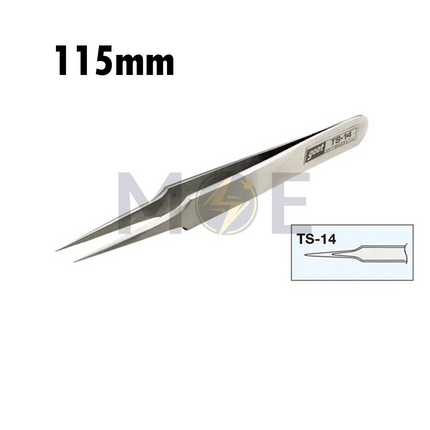 Gooi Precision Stainless Steel Tweezer Extra Fine Tip 115mm TS-14