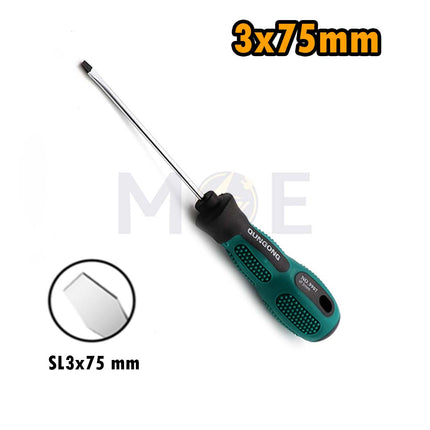 Qungong Slotted Screwdriver Rubber Handle 3X75mm | 1601