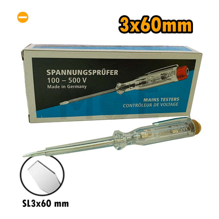 Slotted Voltage Tester Screwdriver 3X60mm | CT-452