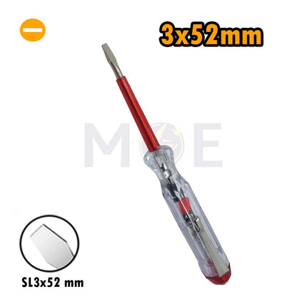 Zhengte Slotted Voltage Tester Screwdriver 3X52mm | FH-103A