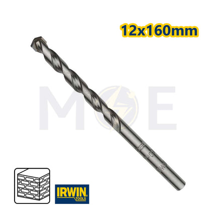 Irwin Masonry Drill Bit 12mm (TL:160mm , WL:105mm)