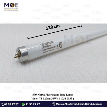 Narva Fluorescent Tube Lamp Violet T8 120cm 36W | 11036 0133 | لمبة فلورسنت تيوب موف