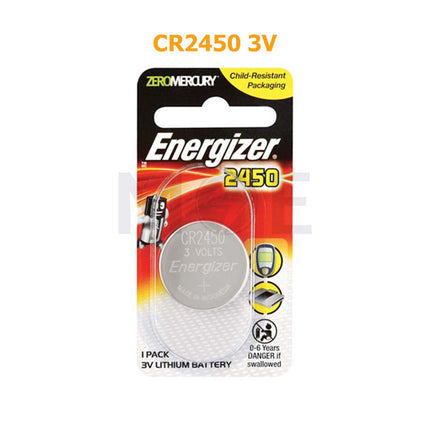 Energizer Battery Button/Coin Cell Lithium CR2450 3V