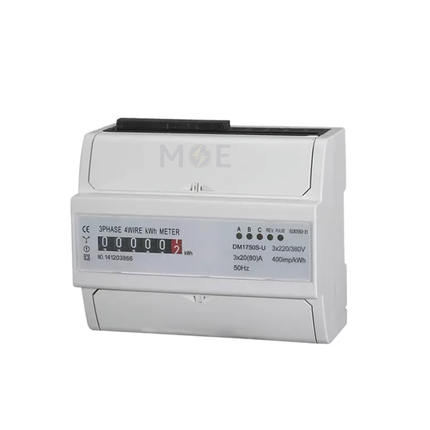 CuperA+ Three Phase Energy Meter KwH 230V AC 50Hz 100A 7module | DM1750S-U | عداد كيلو وات سكة عريض ثلاثة فاز