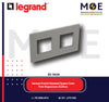Legrand Arteor German/ French Standard Square Cover Plate Magnesium 2x2module | 011575027 | بلاك رمادي مغنيسيوم