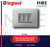 Legrand Arteor Italian standard Square Cover Plate Pearl Aluminum 3module | 011575011 | بلاك رمادي المنيوم
