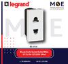 Legrand Mosaic Euro American Socket Outlet White 2P 15/16A 127/250V 1module | 01174101 | بريز امريكي اوروبي ابيض
