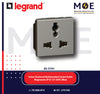 Legrand Arteor Shuttered Multistandard Socket Outlet Magnesium 2P+E 127-250V 2module | 011572623 | بريز امان يونيفرسال مغنيسيوم