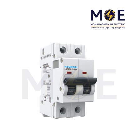 Hyundai MCB HGD63M 6KA 2P 32A | دجنتور كهرباء مجوز - قاطع كهربائي