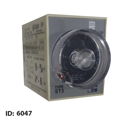 CuperA+Timer Relay 8Pin 220V AC 5s-30min | ST3PA-C 220VAC 5s-30min | ريليه تايمر دولاب