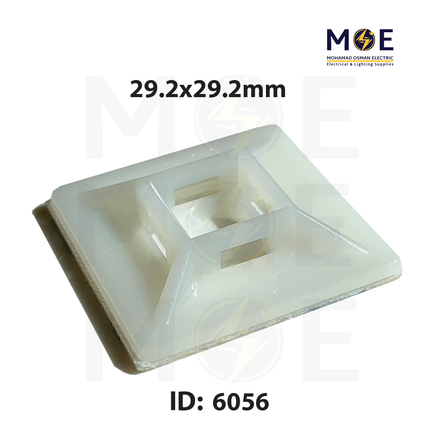 Bandex Self Adhesive Cable Tie Mount 29.2x29.2mm White | TM2828-2 | قاعدة رباط بلاستيك تلزيق