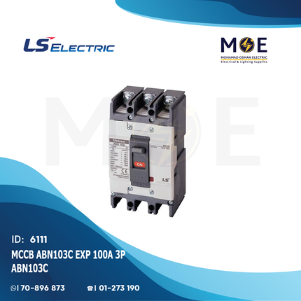 LS MCCB ABN103C EXP 100A 3P | ABN103C-131008400 | دجنتور صناعي ثلاثة فاز