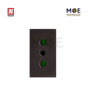 Nour Negropal Italian Standard Socket Sicury/Shuttered Outlet P17 Black 16A 250V 4.8m | 308
